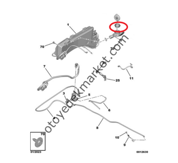 Peugeot 3008 (2016-2023) Silecek Su Depo Filtresi (Orijinal)
