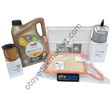 Peugeot Partner Teepe (2012-2016) 1.6 Euro5 Filtre Bakım Seti(Orijinal) Ve 5w30 Motor Yağ