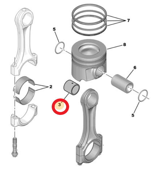 Peugeot Boxer (2024-2026) 2.2 BlueHdi Piston Kol Burcu (Orijinal)