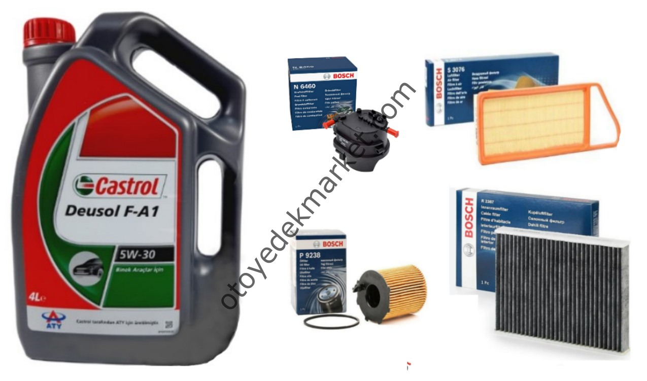 Ford Fiesta (2002-2007) 1.4 Tdci Filtre Bakım Seti Müşürlü (Bosch)