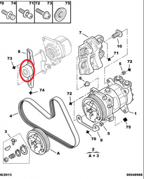 PEUGEOT 306 1,6  ALTERNATÖR GERGİ RULMANI (İTHAL)