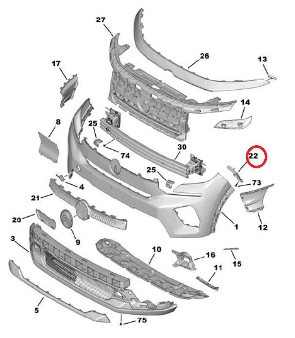 Citroen e-C3 (2024-2026) Ön Tampon Mesnedi (Orijinal)