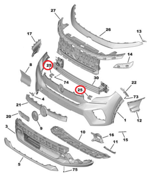 Citroen e-C3 (2024-2026) Ön Tampon Sol Tampon Bağlantı Ayağı (Orijinal)
