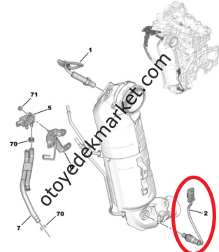 Opel Corsa F (2019-2024) 1.2 Turbo Benzinli Oksijen Sensörü - Alt (Orijinal)