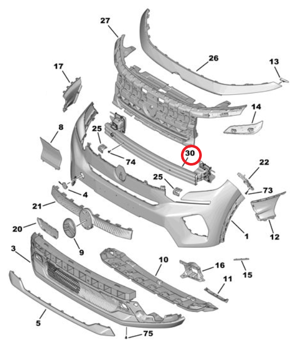 Citroen e-C3 (2024-2026) Ön Tampon Darbe Emici Demiri (Orijinal)