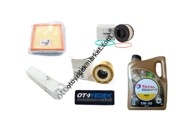 Opel Combo (2019-2024) 1.5 Dizel Filtre Bakım Seti Ve Total 5w30 Yağ (Orijinal)