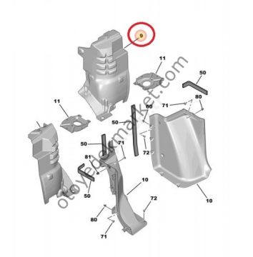 Citroen Ami (2021-2024) Sağ Ön Çamurluk Davlumbazı (Orijinal)