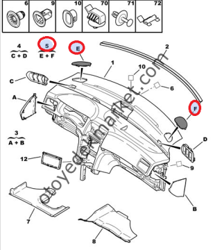 PEUGEOT 307 HOPARLÖR KAPAĞI (ORJİNAL)