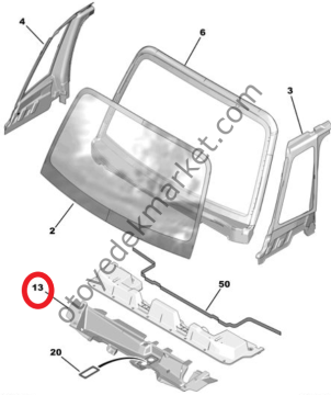 Citroen Ami (2021-2024) Üst Kaporta Hava Giriş Izgarası (Orijinal)
