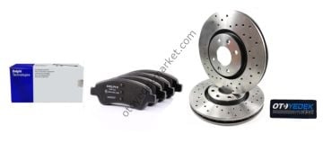 Peugeot 207 (2006-2012) 1.4 Delikli Spor Tip Ön Fren Disk ve Balata Takımı (DELPHİ-AYD)