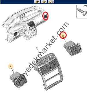 PEUGEOT 307 HAVALANDIRMA IZGARASI SAĞ (ORJİNAL)
