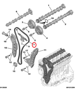 DS9 (2020-2025) 1.6 Turbo Benzinli Eksantrik Zinciri (Orijinal)