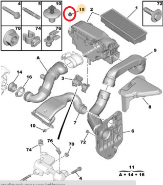 PEUGEOT 407 (2004-2011) 1.6 HDI HAVA FİLTRE KUTU TAKOZU (ORİJİNAL)