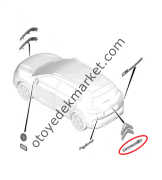 Citroen C5 Aircross (2019-2025) Arka Citroen Yazısı (Orijinal)