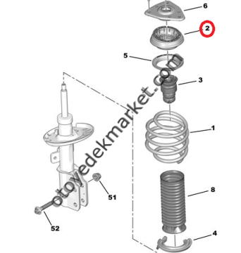 Citroen Berlingo (2019-2025) Amortisör Takoz Rulman Seti  (İthal)