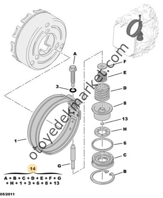 PEUGEOT 307 OTOMATİK ŞANZIMAN FREN KİTİ (ORJİNAL)