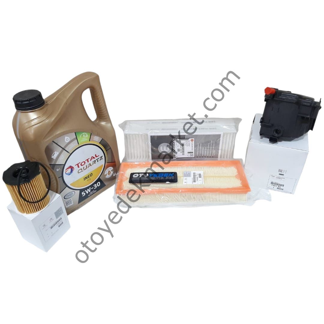 Peugeot Partner Tepee (2008-2011) 1.6 Hdi Filtre Seti (Orijinal) Ve 5w30 Motor Yağ