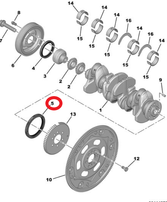 DS9 (2020-2025) 1.6 Turbo Benzinli Krank Keçesi (Orijinal)