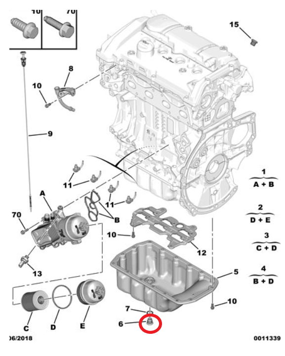 DS9 (2020-2025) 1.6 Turbo Benzinli Motor Yağ Karteri Tapası (Orijinal)