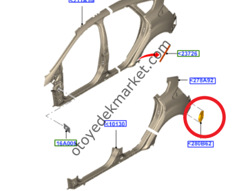 Ford Focus (2011-2014) Arka Bagaj Havalandırma Sol (Otosan)