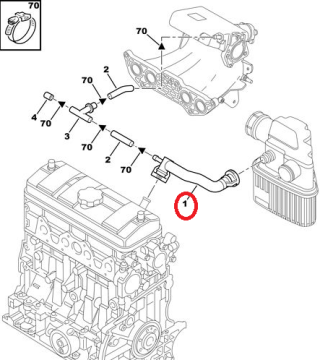 Citroen Saxo (1996-2003) 1,4 Yağ Buhar Borusu (Orijinal)