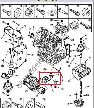 Citroen Berlingo (1998-2008) Motor Alt Kulak Çatal Tutucu Demiri (Orijinal)