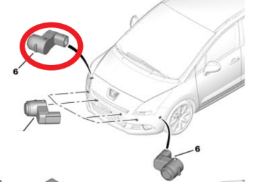 Peugeot 5008 (2009-2012) Ön Yan Park Sensörü (Orijinal)