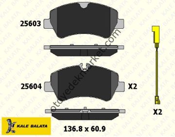 Ford Transit (2014-2022) V-363 Arka Balata Fişli (Kale)