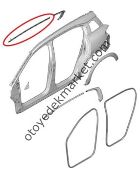 Citroen C5 Aircross (2019-2025) Tavan Kenar Kromajlı Çıtası, Sol (Orijinal)