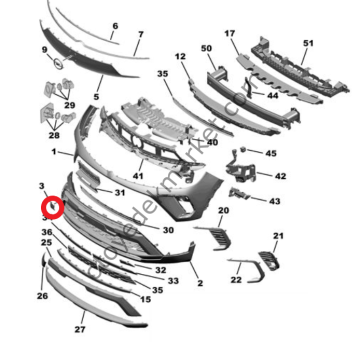 Opel Crossland (2020-2024) Ön Tampon Çekme Demiri Kapağı (Orjinal)