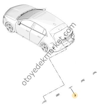 Opel Astra (2022-2024) Arka Yazı Amblem (Orijinal)