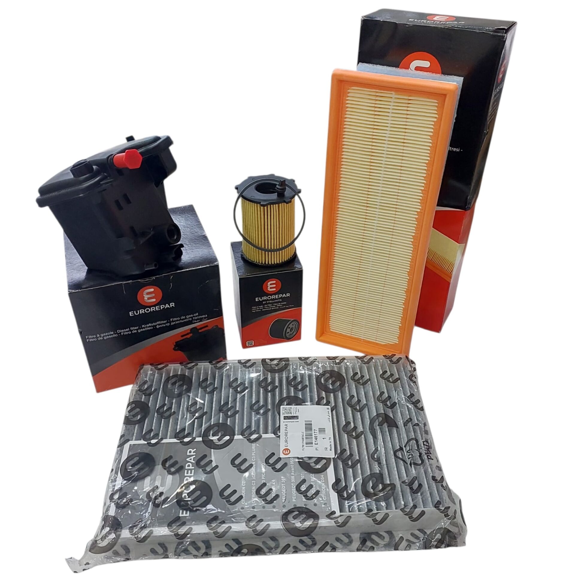 PEUGEOT 308 (2008-2010) 1.6 HDİ FİLTRE BAKIM SETİ (ORİJİNAL EUROREPAR)