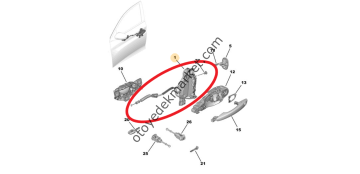 Opel Mokka (2021-2024) Sağ Ön Kapı Kilidi (Orijinal)