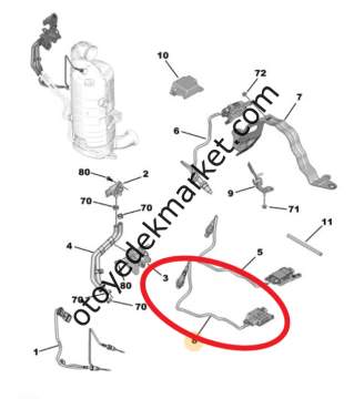 Peugeot Partner (2019-2025) 1.5 Dizel Azot Oksit Sensörü (İthal)
