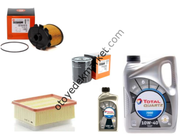 Peugeot Partner (2002-2008) 1.9 Filtre Bakım Seti Polensiz+ 10w40 Yağ (Orijinal Eurorepar)