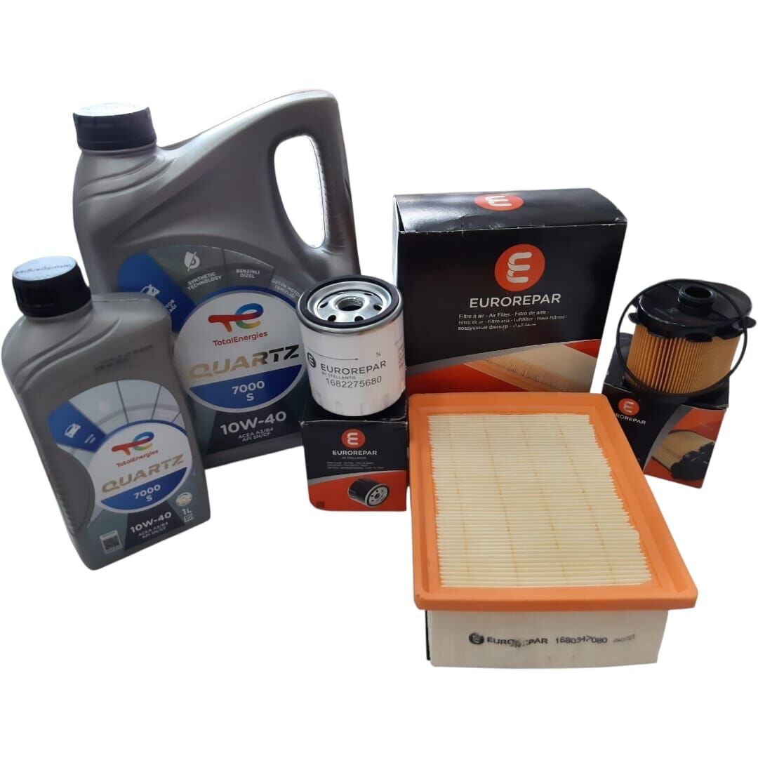 Peugeot Partner (2002-2008) 1.9 Filtre Bakım Seti Polensiz+ 10w40 Yağ (Orijinal Eurorepar)