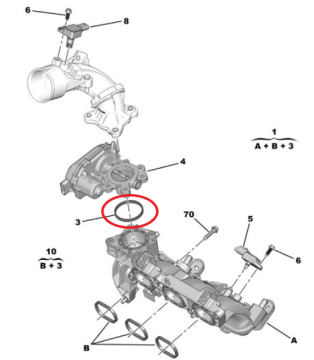 Peugeot 3008 (2024-2025) 1.2 Benzinli Hybrid Gaz Kelebek Kutu Contası (Orijinal)