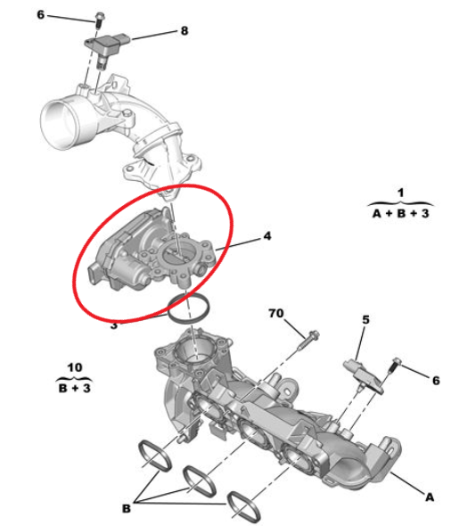 Peugeot 3008 (2024-2025) 1.2 Benzinli Hybrid Gaz Kelebek Kutusu (Orijinal)