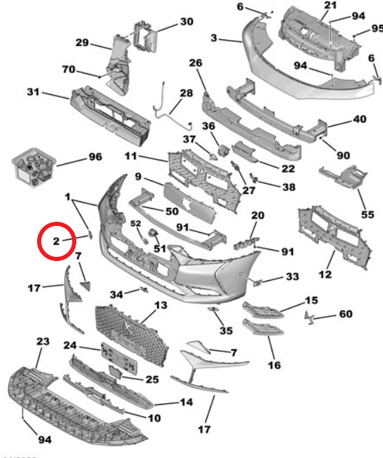 DS9 (2020-2025) Ön Tampon Çeki Demiri Kapağı (Orijinal)