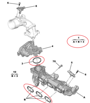 Peugeot 3008 (2024-2025) 1.2 Benzinli Hybrid Emme Manifoldu Conta Takımı (Orijinal)