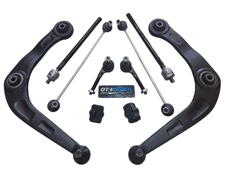 Peugeot 206 (1999-2012) GTI ve 1.6 16V Salıncaklı Ön Takım Seti Salıncak+Z Rot+Rot Başı+Rotmili+Viraj Lastiği (İthal)