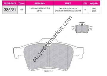 Ford Focus (2009-2013) 1.6 Benzinli Balata Arka Üstten Yaylı (Beşer)