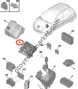 PEUGEOT 308 SİGORTA KUTUSU DIŞ (ORJİNAL)