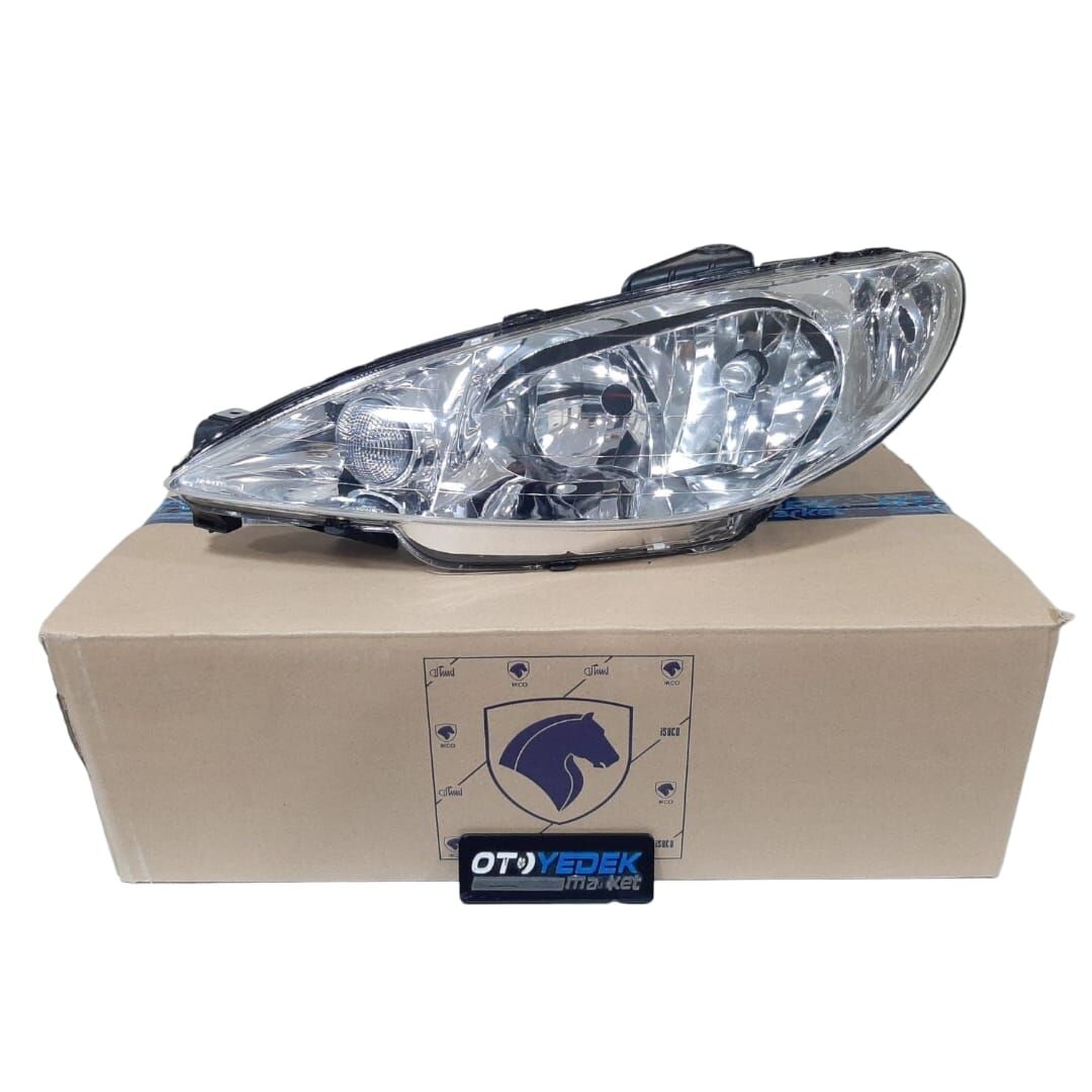 Peugeot 206 (1998-2008) Orijinal İran Şeffaf Sol Far