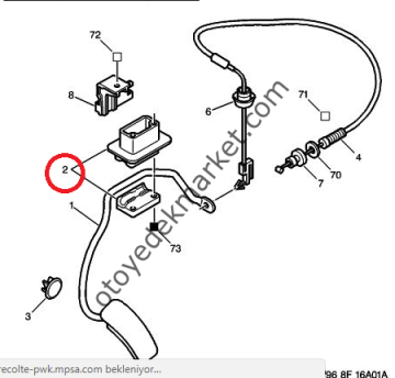 PARTNER PARTNER (2002-2008)  GAZ PEDAL TUTCU BRAKETİ