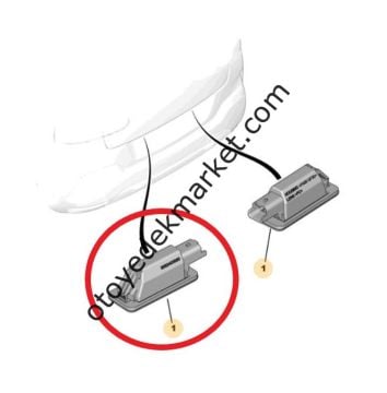 Peugeot 208 (2020-2024) Led Plaka Lambası (Orijinal)