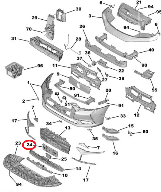 DS9 (2020-2025) Ön Tampon Plakalık Mesnedi (Orijinal)