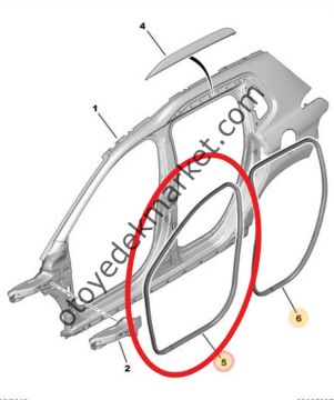 Peugeot 2008 (2012-2019) Ön Kapı Kasa Çerçeve Fitili (Orijinal)