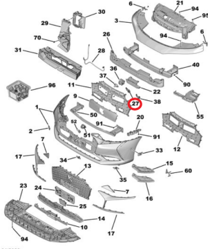 DS9 (2020-2025) Ön Tampon Kamera Mesnedi (Orijinal)