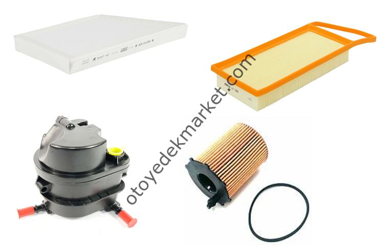 PEUGEOT 206 1,4 HDI FİLTRE SETİ YAĞSIZ (FASE)